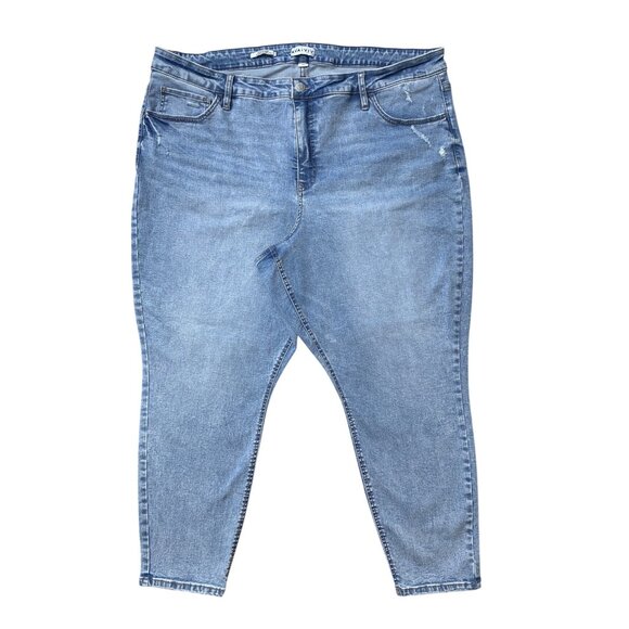 Ava & Viv Denim - Ava & Viv Womens High Rise Skinny Blue Denim Jeans Casual Stretch Plus Size 26